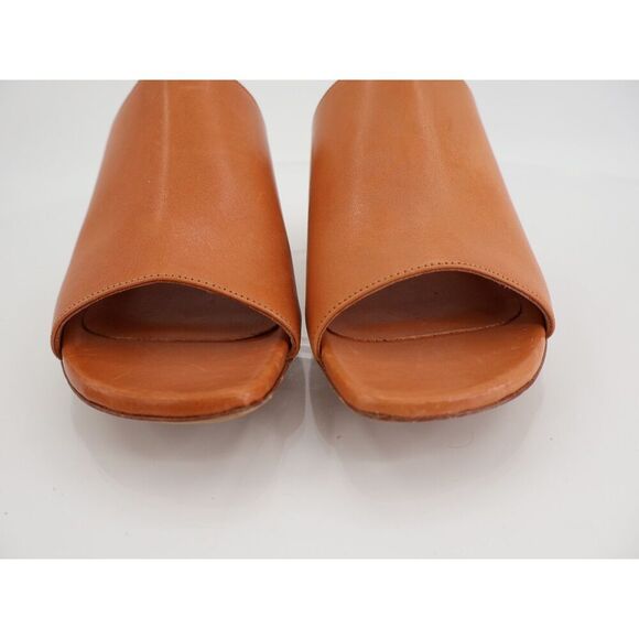 Mansur Gavriel Sun Slide Sandal Mule Size 36 EU 6 US Brown Leather Block Heel - Picture 5 of 13